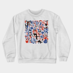 Mid Century Abstract Jazz Crewneck Sweatshirt